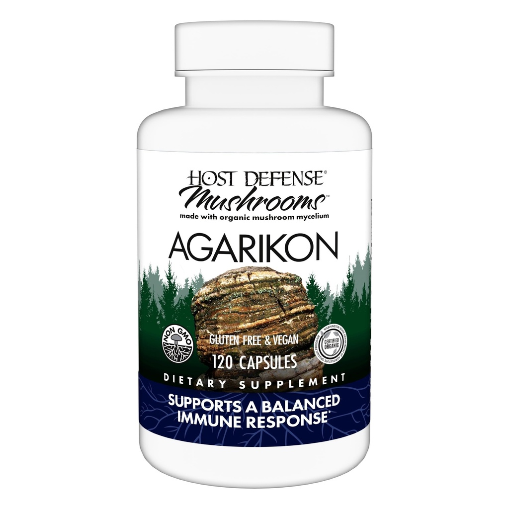 Host Defense Agarikon Kapseln - Immunsystem-Supplement - Pilz-Ergänzung zur Unterstützung Immunfunktionen & Zellstärke - pflanzliche Nahrungsergänzung - 120 Kapseln (120 Servietten)*