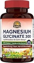 Vitalitown Magnesium Glycinate | Chelat, Non Buffered 300mg Elemental Magnesium | Most Bioverfügbar, Fully Reacted | Knochen, Muskel, Kalm, Schlaf, Herzgesundheit | 90 Tabletten, Non-GMO