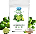 Une planète Nutrition Nano Vitamine C Poudre 8 oz (227 portions), Acide ascorbique de l'extrait de chaux, Nano pour l'absorption accrue, soutient la production de collagène et la santé immunitaire, non OGM, végétalien