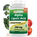 Best Naturals Alpha Lipoic Acid 200 Mg 120 Capsules