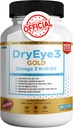 Dry Eye 3 Gold Omega 3 Krill Öl Extra Strength, 60 Softgels, Dry Eye Support, Non-GMO, Gluten Free, Sugar Free (1)
