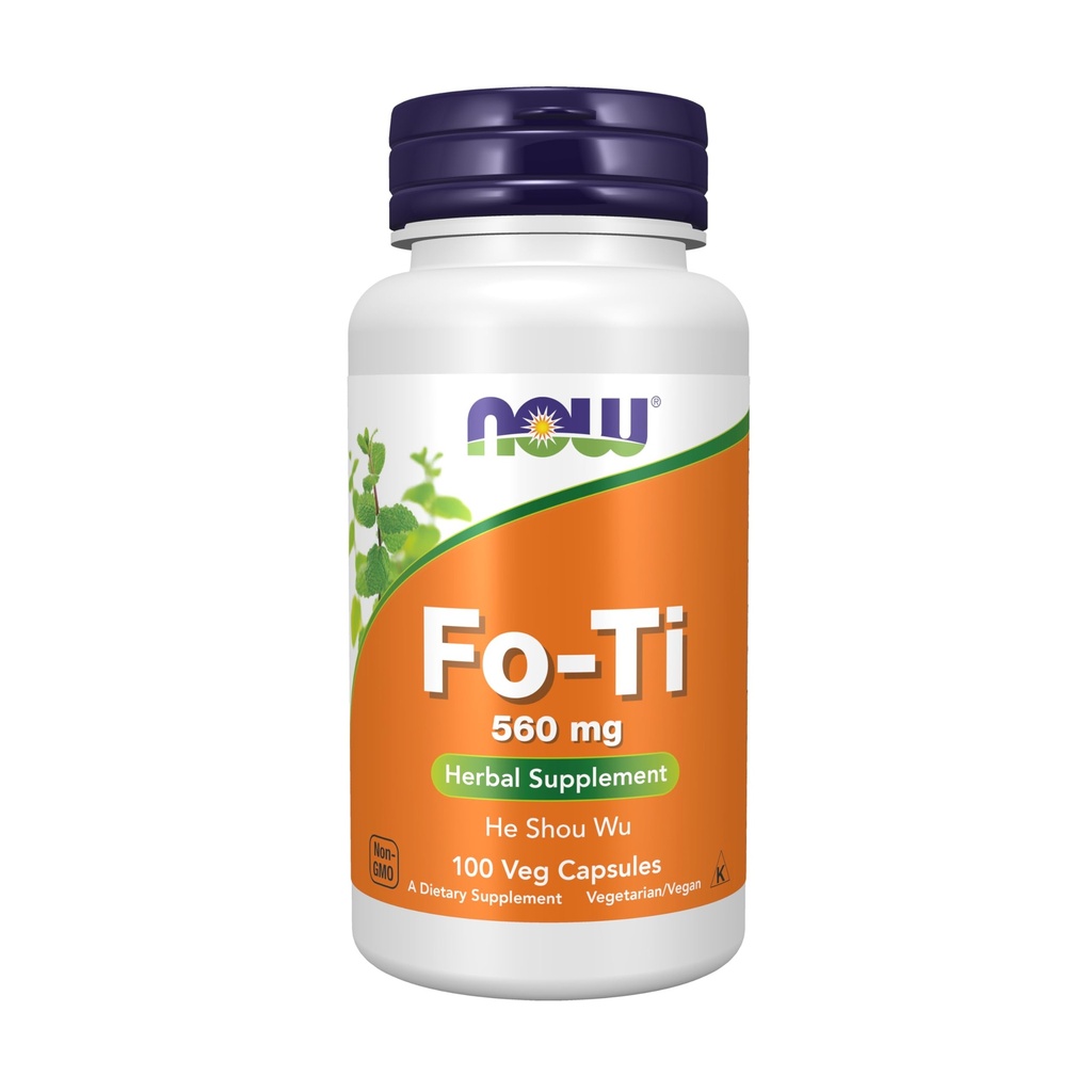 MAINTENANT compléments alimentaires, Fo-Ti (Polygonum multiflorum) 560 mg, Ho Shou Wu, supplément à base de plantes, 100 gélules