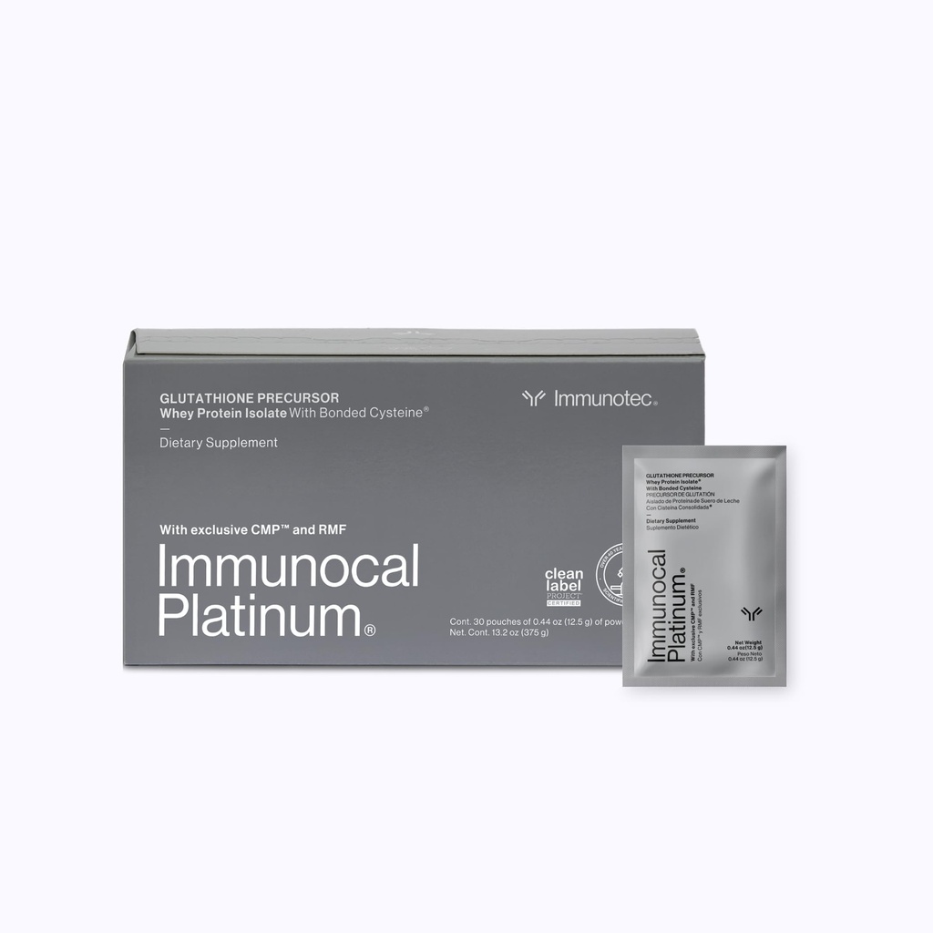 Precursore Immunocal Platinum Glutathione – Isolato di proteine del siero, Anti-invecchiamento, Rinnovamento della pelle + cellulare, Supporto immunitario, Supporto Detox + Bone