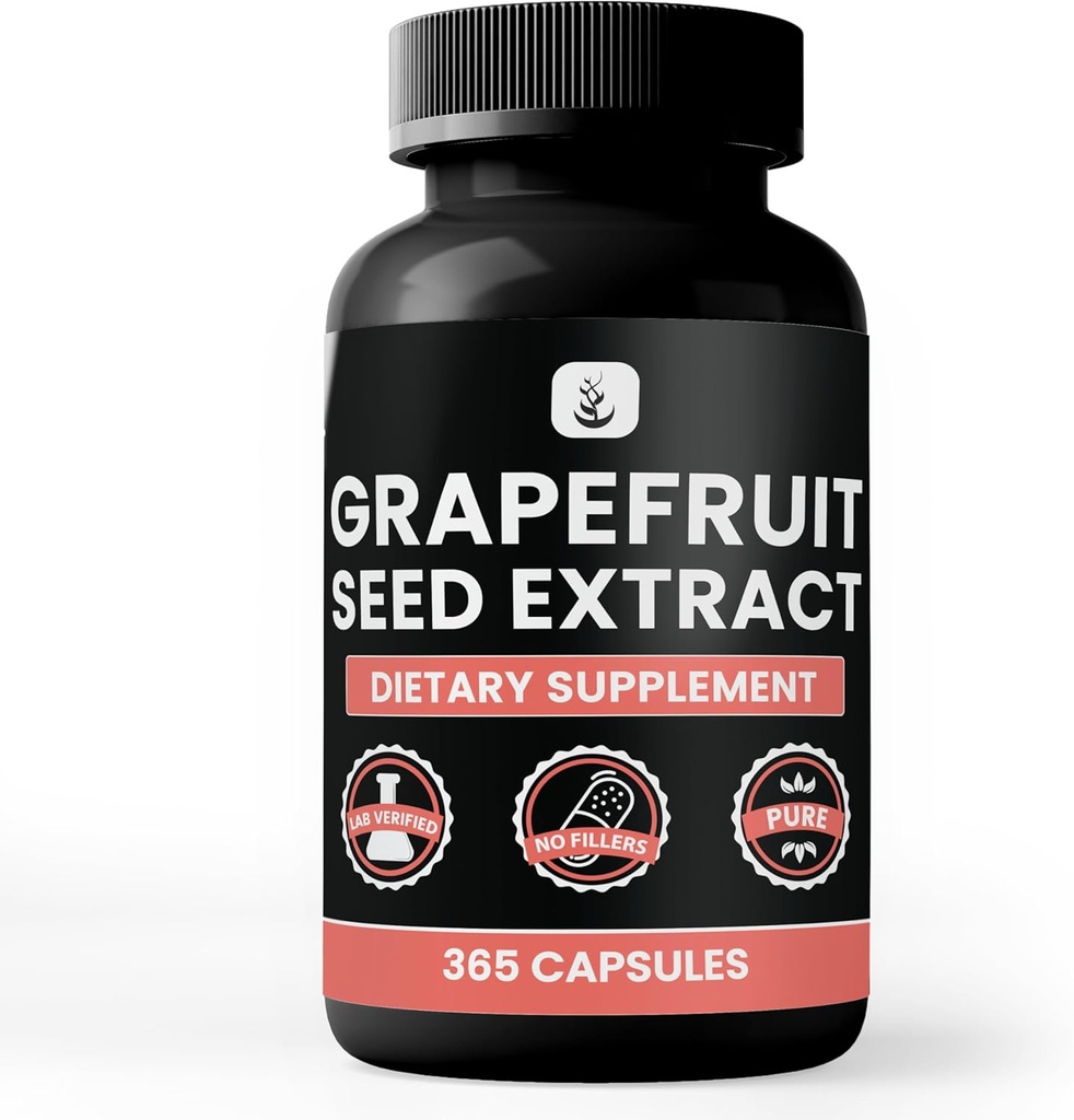 PURE ORIGINAL INGREDIENTI Estratto di semi di pompelmo (365 capsule) Nessun filler di magnesio o di riso, sempre puro, verificato il laboratorio