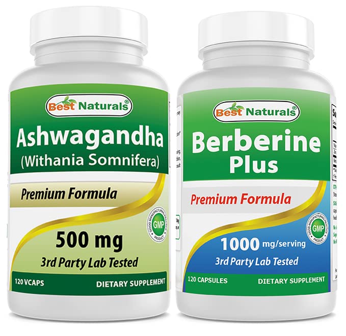 Meilleur extrait naturel Ashwagandha 500 Mg & Berberine Plus 1000mg
