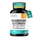 Sandhu's Magnesium Glycinate 400mg Capsule con Quercetin | Quality Sleep, Relax, Muscle Health & Immune Support | 120 Count (Pack of 1)