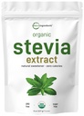 Pure Organic Stevia Powder, 8 Unzen, 1418 Servieren, High Grade Stevia Green Leaf Extract Reb-A, Reduzierte Bitter Nachgeschmack, 0 Kalorien, Natürlicher Süßstoff, Zucker Alternative, Keto Friendly