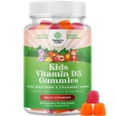 Kaubare Vitamin D Gummis für Kinder - Köstliche Kinder Vitamin D 1000 IU Pro Servieren Gummy Vitamine für und Kleinkinder Immununterstützung Plus Muskel Zähne und Knochen Gesundheit - Gelatin freie Frucht Flavors