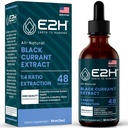 E2H Natürliche schwarze Johannisbeere Extrakt, kalt gepresste schwarze Johannisbeere gesehen - Immunsystem Gesundheit - Schnell absorbierende Flüssigkeit - 2 Fl Oz