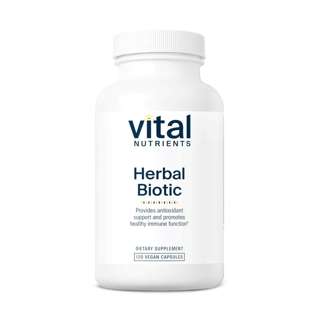 Vital Nährstoffe Kräuter Biotic - pflanzliche Immununterstützungsergänzung - Antioxidans Unterstützung fördert gesundes Immunsystem - Gluten, Dairy, Soy Free - Non-GMO - 120 Kapseln