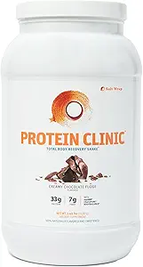 SaltWrap Protein Clinic – Total Body Recovery Shake with Collagen Peptides, HMB, Tart Cherry Extract, Pea Protein Isolate and Prebiotic Fibre for Joints & Muscle Recovery - Creamy Chocolate Fudge