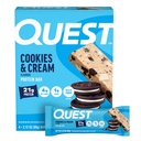 Quest Nutrition Cookies & Cream Protein Bars, 21g Protein, 4g Net Carbs, 1g Zucker, Glutenfrei, Keto Friendly, 4 Count