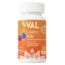 VAL Magnesium für Kinder | High-Absorption Magnesium für Kalorien, Entspannung & Fokus | Mg Glycinate, Citrate & Taurate | mit Vitamin B6, D & C | Zuckerfrei, Non-GMO | 60 Chewable Tablets