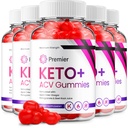 (5 Pack) Premier Keto ACV Gummies - Advanced Formula Premiere Keto Plus ACV Gummies Apple Cider Vinegar Premier ACV Nahrungsergänzung Bewertungen Männer Frauen (300 Gummies)