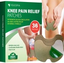 YOUCOPIA Knee Pain Relief Patches: 36 Compter Pâte naturelle de soulagement à base de plantes pour le soulagement musculaire et articulaire longue durée - Mugwort Arthritis Heat Patches Kit