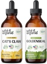 Teinture de griffes de chat sauvage et biologique 4 fl oz & Teinture de seaux d'or 4 fl oz