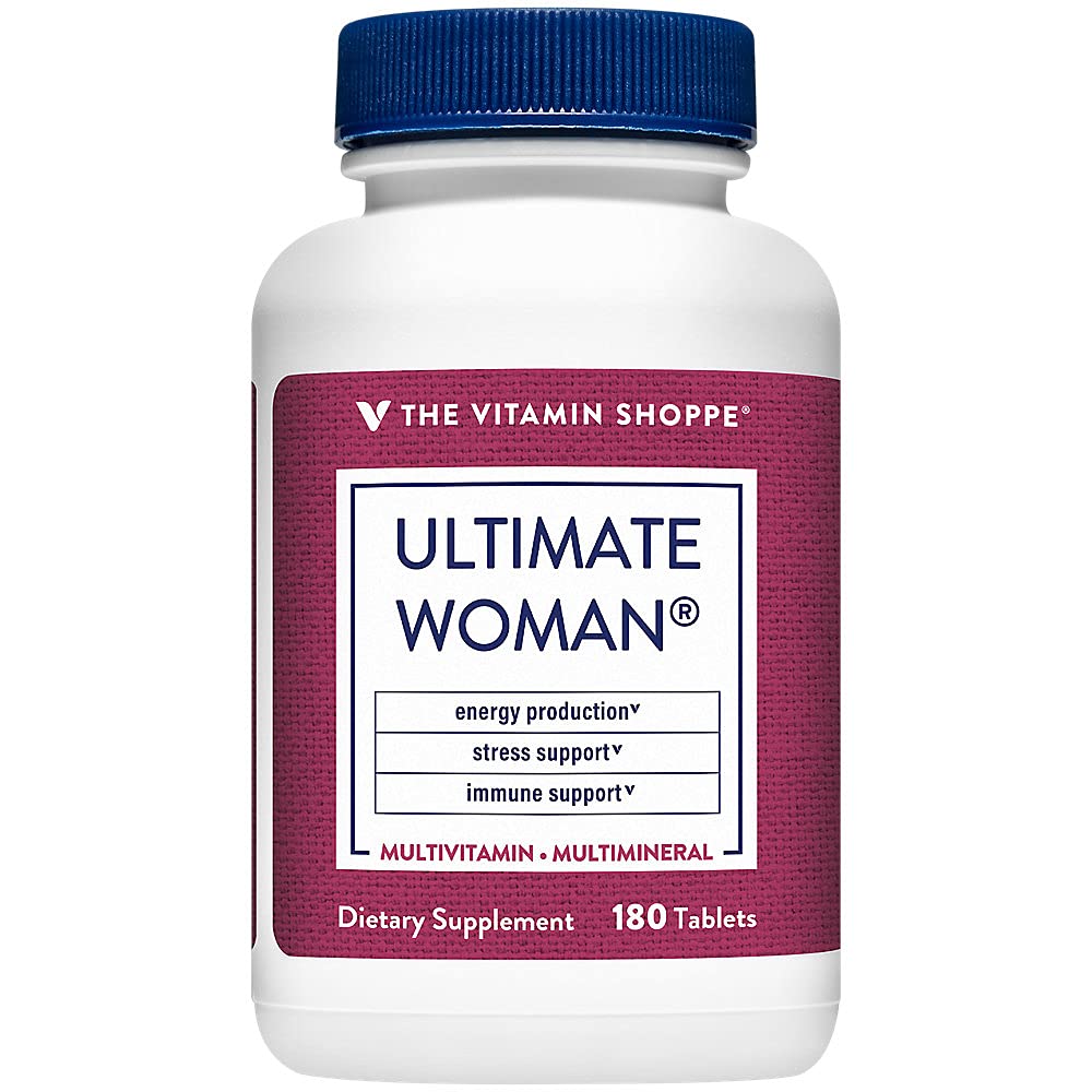 La Vitamina Shoppe Ultimate Woman Multivitamin, Multi ad alta potenza con Estratto di tè verde – Energy & Antioxidant Blend, supplemento multi-minerale giornaliero per la salute ottimale delle donne (180 compresse)