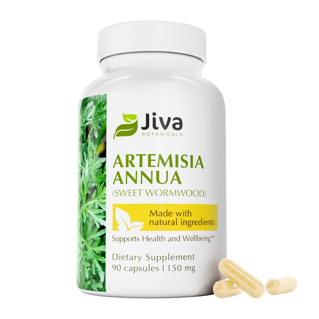 Jiva Botanicals Artemisia Annua Sweet Wormwood Capsules - Supports Immune System & Normal Liver Health - Made in the USA - 90 Capsules