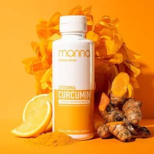 Vitamines de manna Evolved Liposomal Liquid Curcumin for Advanced Absorption Meilleur supplément curcuma pour le soutien quotidien de la santé articulaire et immunitaire - Vegan, non-OGM, 95% Curcuminoïdes (2 Pack)