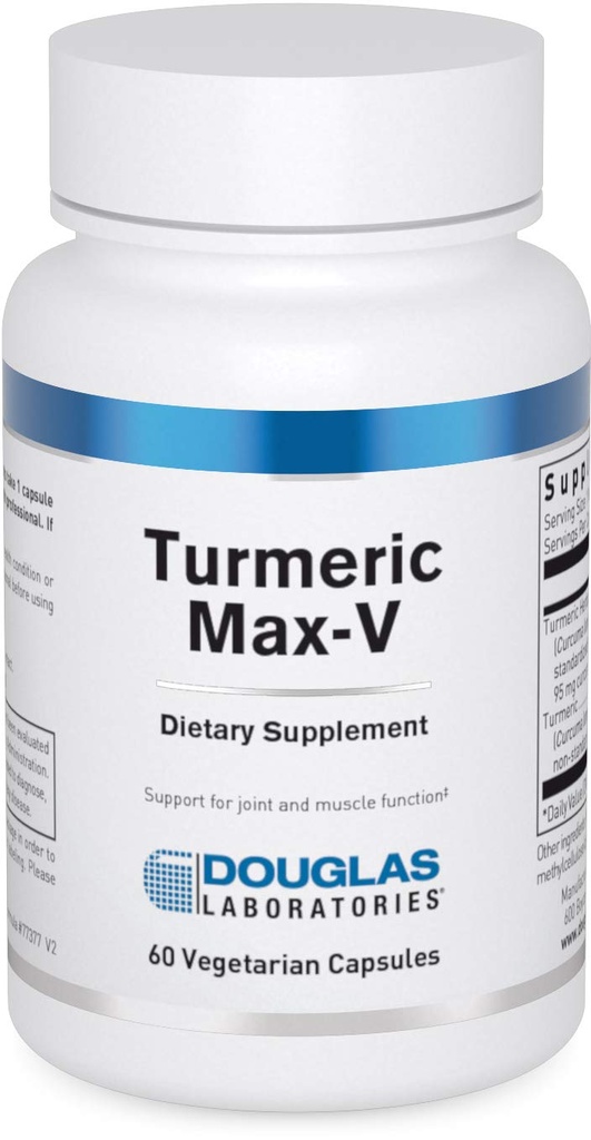 Douglas Laboratories Turmeric Max-V | Standardisierte Curcumin zur Unterstützung von Gelenk- und Muskelfunktion | 60 Kapseln