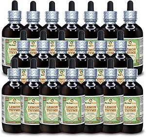 Lemon Thyme (Thymus x Citriodorus) Glycerit, Organic Dried Herb Alcohol-Free Liquid Extract (Markenname: HerbalTerra, Proudly Made in USA) 20x4 fl.oz (20x120 ml)