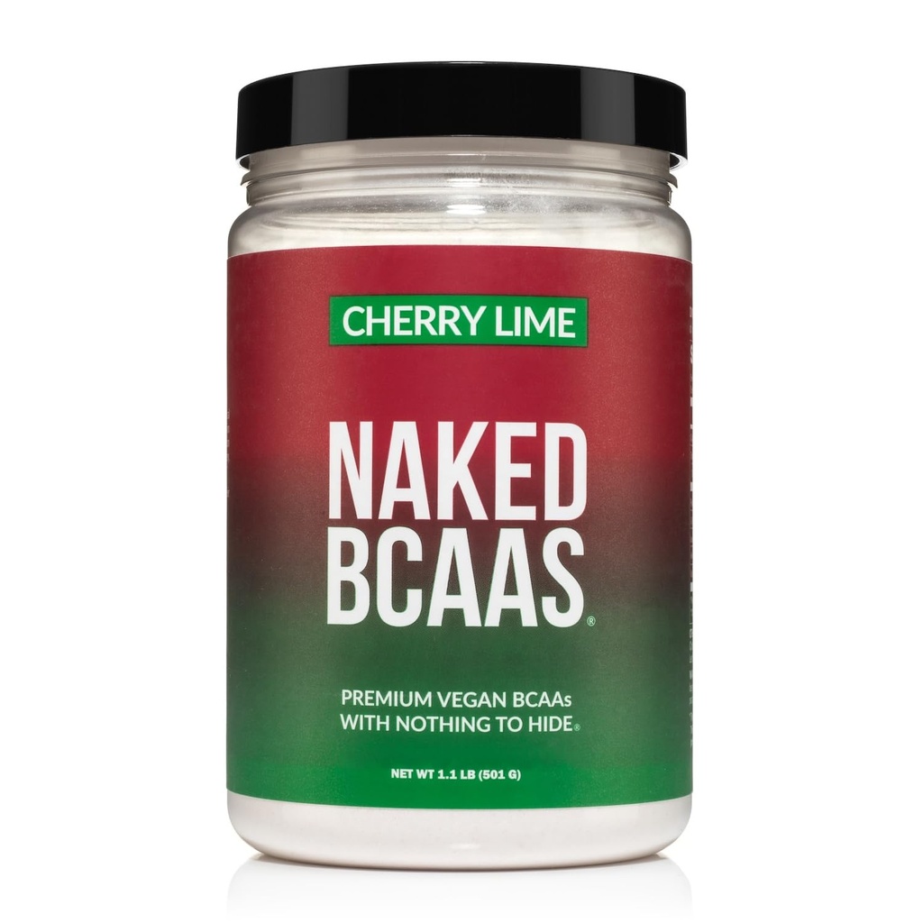 NAKED Cherry Lime BCAAs Aminosäuren Pulver, 100% reine 2:1:1:1 Formel, Vegan verzweigte Kette Aminosäuren, Instantized All Natural BCAA Powder Supplement - 501 Gramm, 34 Portionen