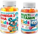 DR. MORITZ Enfants Omega 3 Gummies (90 comtes) et enfants Multivitamine Gummies Bundle (60 comtes) - pour les enfants