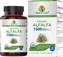 Brieofood Organic Alfalfa 1500mg, 45 Serve, Vegetariano, Senza Glutine, 90 compresse vegetariane