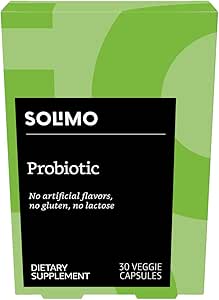 Marque - Solimo Probiotique 10 Million CFU Lactobacillus Rhamnosus, 30 Capsules de Veggie, approvisionnement d'un mois