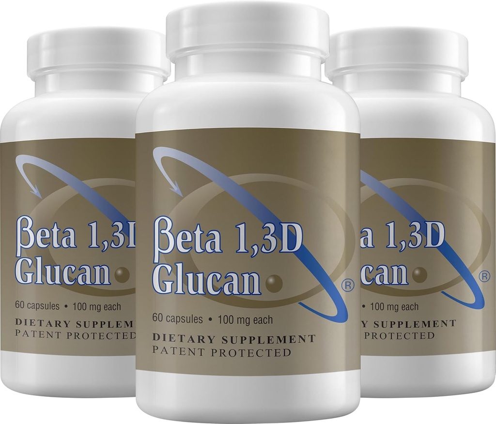 Transfer Point Immununterstützungsergänzung Hochreiniger Beta 1,3D Glucan 100 mg pro Kapsel (beta-Glucan Fiber) (Pack von 3)