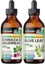 BIO KRAUTER Echinacea avec Teinture de Seaux d'Or 4 Fl. Oz. & Olive Leaf Teinture 4 Fl. Oz.