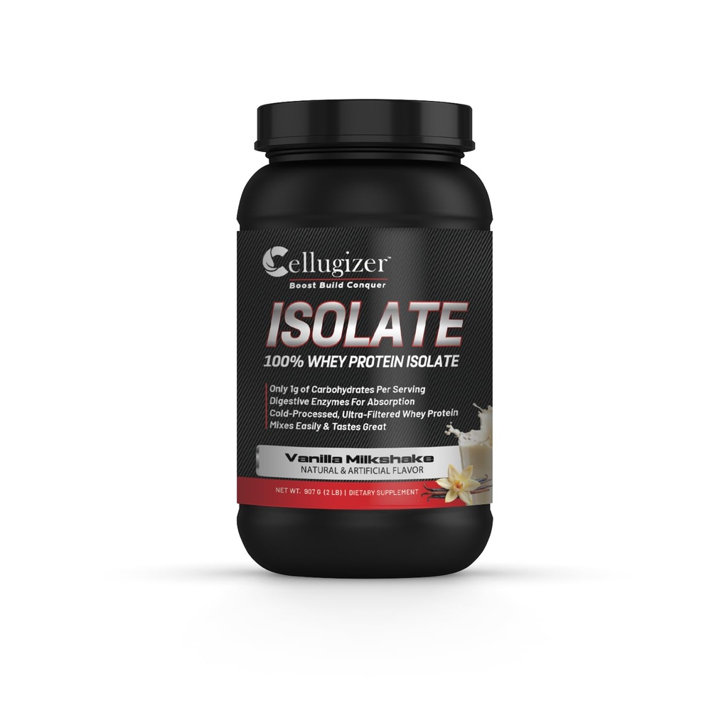 100% Whey Isolate 2lb, Vanille I 26g Protein, Fast Digesting I 0g Zucker, Low Carb