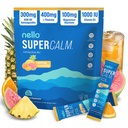 Nello Supercalm Powdered Drink Mix, Tropical Tangerine, L Theanine, Ksm-66 Ashwagandha, Magnesium Glycinate, Vitamin D 3, Nahrungsergänzungsmittel für Entspannung & Fokus, Natürlich, kein Zucker, Non GMO, 20 Srvg