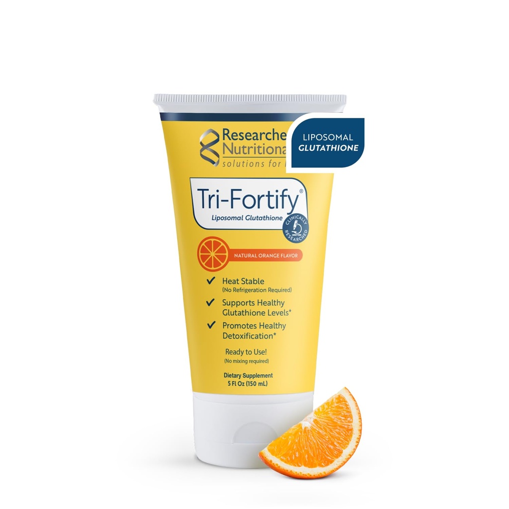 Geforschte Ernährung Liposomal Glutathion (450mg) Flüssiges Gel + Vitamin C - Tri-Fortify - Aid Natural Energy, Immununterstützung & Detox - Klinisch für Absorption - Orange (5 Fl Oz)