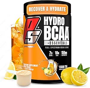 PROSUPPS HydroBCAA Essential Amino Acids Powder, Texas Tea - Workout Supplement mit BCAA, EAAs & Elektrolyte für Hydration & Recovery - Stimulant-Free, Soy & Gluten-Free - 30 Servierungen