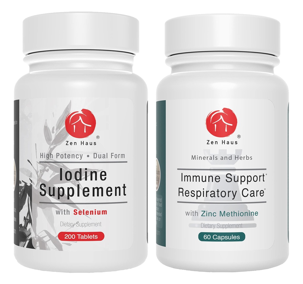 Zen Haus Jod und Immunbundle - 12,5 mg Jodkomplex mit der Immun- und Atemschutzformel