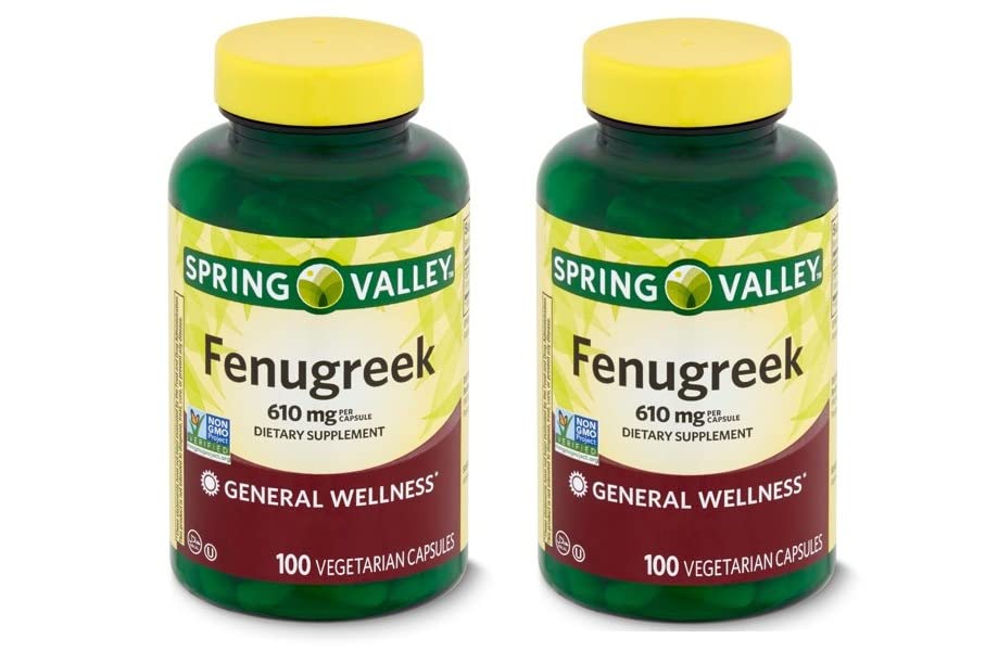 Integratore alimentare Fenugreek della valle di primavera, 610 mg, 100 conte (Pack of 2)