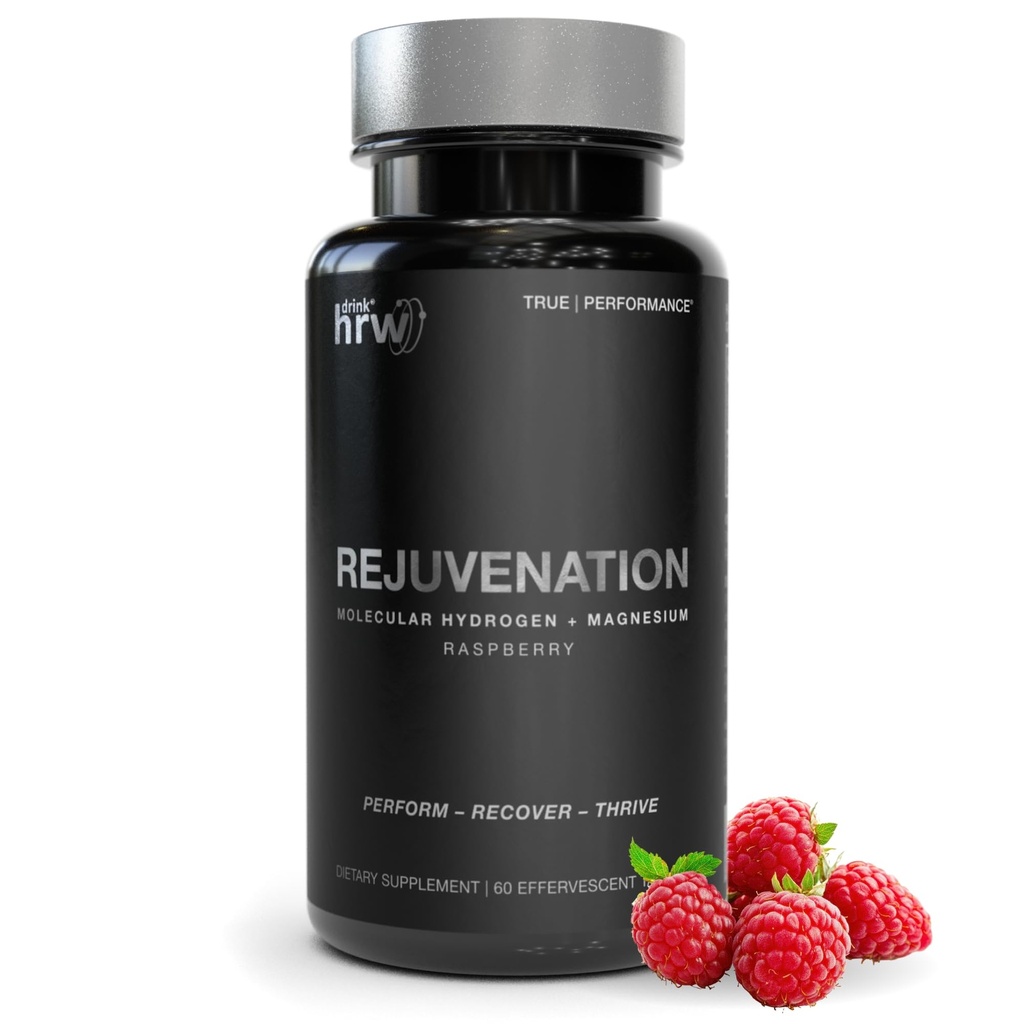 DRINK HRW rajeunissement Hydrogène moléculaire Comprimés d'eau: 12 ppm H2 - Supplément hydrogène et magnésium, soutient la production d'énergie, la récupération, la santé cognitive. Certifié Sport Informé (Raspberry 60ct)