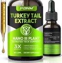 Tail de dinde Extrait de champignons – 2 Fl Oz Champignons de dinde Supplément de queue, Immune biologique et supplément de soutien digestif, Teinture liquide à absorption rapide