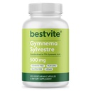 BESTVITE Gymnema Sylvestre 500mg (120 vegetarische Kapseln) - Standardisiert auf 75% Gymnemic Säure - keine Stearate - keine Füllstoffe - keine Flow Agents- Vegan - Non GMO - Glutenfrei