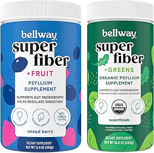 Bellway Super Fiber Powder + Frutta, Bacca Mista Super Fiber + Verdi