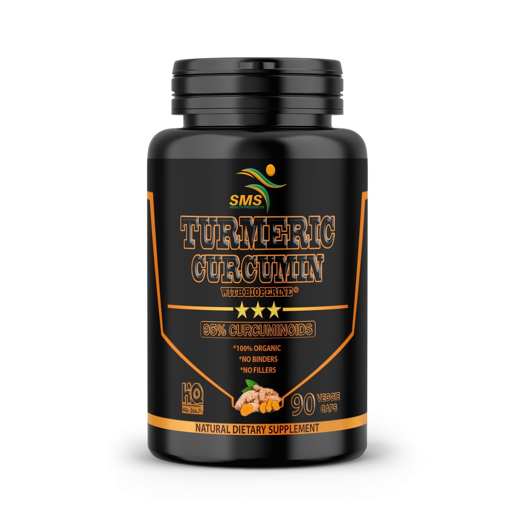 Kurkumin mit schwarzem Pfeffer 1.500mg | 90 Veggie Kapseln | Nahrungsergänzung mit 95% Standardisierte Curcuminoide & Bioperine für Potenz & Absorption | Non-GMO, Glutenfrei