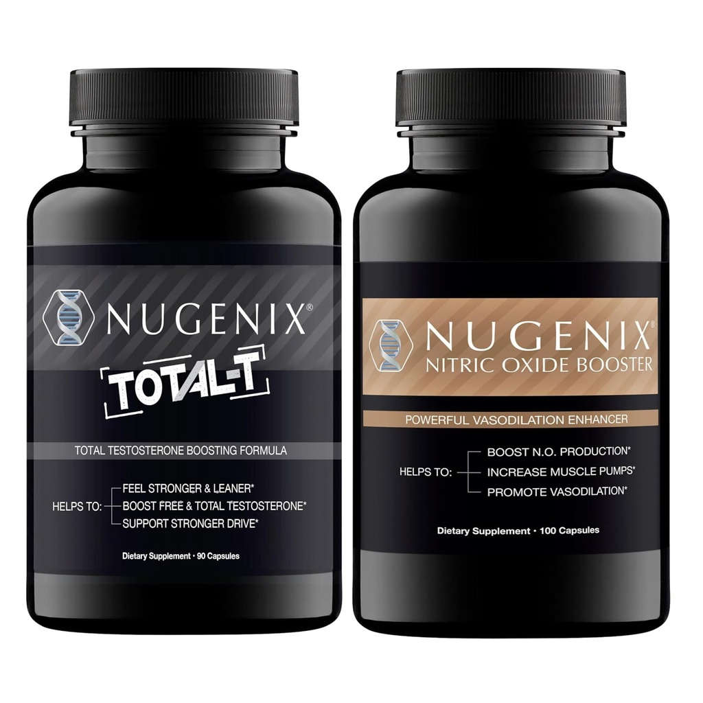 Nugenix Nitric Oxid Booster und Total-T Testosteron Booster für Männer