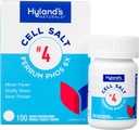 Hyland's No. 4 Cell Salt Ferrum Phos 6X Tablets, Decongestant and Sinus Relief, Integratore di infiammazione, Rilievo naturale dei sintomi di freddo e di febbre, Compresse di dissolvenza rapida, 100 Conte