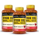 MASON NATURAL Omega,3 Fischöl, 180,Day Supply, 1000mg mit EPA und DHA für Joint Support, 60 Softgel Pillen (3 Pack)