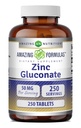 Erstaunliche Formeln Zink Gluconate 50 Mg Ergänzung | Tabletten | Non-GMO | Gluten-Free | Made in USA (1 Pack | 250 Count)
