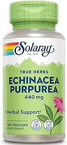 SOLARAY Echinacea Purpurea Root 440 mg | Funzionalità Immune e respiratoria sana Supporto | 100 VegCaps