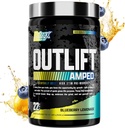 OUTLIFT Amped Max Dosed HIGH STIM Pre Workout Powder, 6G Citrulline, 3.2G Beta Alanine, Alpha GPC, CognatiQ, Extreme Energy, Pompe Massive, Elettroliti, Nootropics Blueberry Lemonade - 22 Serv