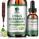 Citrus Bergamot gouttes liquides - Supplément naturel avec Sourop, le riz rouge de levure, l'ail, la feuille d'olive, le poivre noir - Haute absorption - Soutien général Bien-être* - Sourop Bitters Liquide, 2 Fl Oz