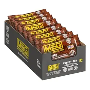 MEG (Military Energy Gum) - Cinnamon | Migliora le tue prestazioni fisiche con 100 mg di caffeina per pezzo, Ultimate Energy Boost for Workouts, Alternative to Energy Drinks | Pack di 24